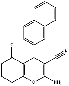 2-AMINO-4-(2-NAPHTHYL)-5-OXO-4,6,7,8-TETRAHYDRO2H-CHROMENE-3-CARBONITRILE Struktur