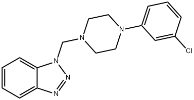 1-([4-(3-CHLOROPHENYL)PIPERAZINO]METHYL)-1H-1,2,3-BENZOTRIAZOLE Struktur