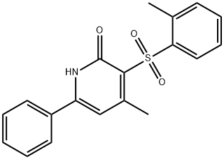 4-METHYL-3-[(2-METHYLPHENYL)SULFONYL]-6-PHENYL-2(1H)-PYRIDINONE Struktur