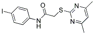 2-[(4,6-DIMETHYL-2-PYRIMIDINYL)SULFANYL]-N-(4-IODOPHENYL)ACETAMIDE Struktur