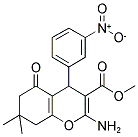 METHYL 2-AMINO-7,7-DIMETHYL-4-(3-NITROPHENYL)-5-OXO-4,6,7,8-TETRAHYDRO2H-CHROMENE-3-CARBOXYLATE Struktur