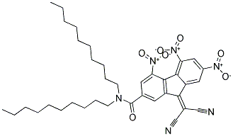 N2,N2-DIDECYL-9-(DICYANOMETHYLIDENE)-4,5,7-TRINITRO-9H-FLUORENE-2-CARBOXAMIDE Struktur