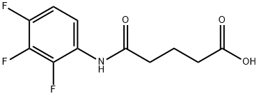 5-OXO-5-(2,3,4-TRIFLUOROANILINO)PENTANOIC ACID Struktur