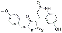 N-(4-HYDROXYPHENYL)-3-[(5E)-5-(4-METHOXYBENZYLIDENE)-4-OXO-2-THIOXO-1,3-THIAZOLIDIN-3-YL]PROPANAMIDE Struktur