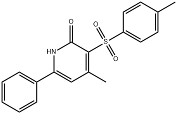 4-METHYL-3-[(4-METHYLPHENYL)SULFONYL]-6-PHENYL-2(1H)-PYRIDINONE Struktur