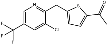 1-(5-([3-CHLORO-5-(TRIFLUOROMETHYL)-2-PYRIDINYL]METHYL)-2-THIENYL)-1-ETHANONE Struktur