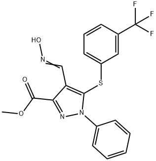 METHYL 4-[(HYDROXYIMINO)METHYL]-1-PHENYL-5-([3-(TRIFLUOROMETHYL)PHENYL]SULFANYL)-1H-PYRAZOLE-3-CARBOXYLATE Struktur