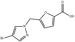 5-[(4-BROMO-1H-PYRAZOL-1-YL)METHYL]-2-FUROIC ACID Struktur