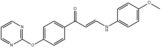 (E)-3-(4-METHOXYANILINO)-1-[4-(2-PYRIMIDINYLOXY)PHENYL]-2-PROPEN-1-ONE Struktur