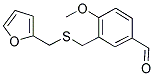 3-(FURAN-2-YLMETHYLSULFANYLMETHYL)-4-METHOXY-BENZALDEHYDE Struktur