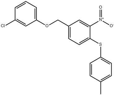 3-CHLOROPHENYL 4-[(4-METHYLPHENYL)SULFANYL]-3-NITROBENZYL ETHER Struktur