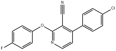 4-(4-CHLOROPHENYL)-2-(4-FLUOROPHENOXY)NICOTINONITRILE Struktur