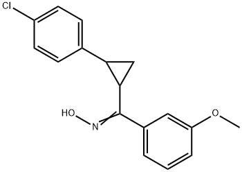 [2-(4-CHLOROPHENYL)CYCLOPROPYL](3-METHOXYPHENYL)METHANONE OXIME Struktur