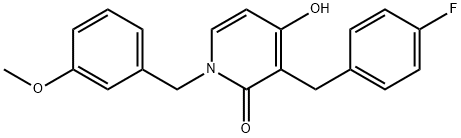 3-(4-FLUOROBENZYL)-4-HYDROXY-1-(3-METHOXYBENZYL)-2(1H)-PYRIDINONE Struktur