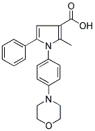 2-METHYL-1-(4-MORPHOLINOPHENYL)-5-PHENYLPYRROLE-3-CARBOXYLIC ACID Struktur