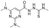 2,6-BIS(DIMETHYLAMINO)PYRIMIDINE-4-CARBOXYLIC ACID 2-METHYLTHIOCARBAMOLYLHYDRAZIDE Struktur
