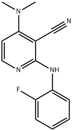 4-(DIMETHYLAMINO)-2-(2-FLUOROANILINO)NICOTINONITRILE Struktur