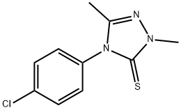 4-(4-CHLOROPHENYL)-2,5-DIMETHYL-2,4-DIHYDRO-3H-1,2,4-TRIAZOLE-3-THIONE Struktur