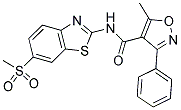 5-METHYL-N-[6-(METHYLSULFONYL)-1,3-BENZOTHIAZOL-2-YL]-3-PHENYLISOXAZOLE-4-CARBOXAMIDE Struktur