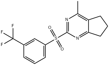 4-METHYL-2-([3-(TRIFLUOROMETHYL)PHENYL]SULFONYL)-6,7-DIHYDRO-5H-CYCLOPENTA[D]PYRIMIDINE Struktur