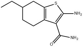 2-AMINO-6-ETHYL-4,5,6,7-TETRAHYDRO-BENZO[B]THIOPHENE-3-CARBOXYLIC ACID AMIDE Struktur