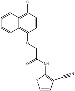 2-[(4-CHLORO-1-NAPHTHYL)OXY]-N-(3-CYANO-2-THIENYL)ACETAMIDE Struktur