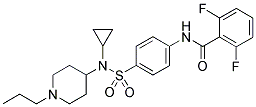 N-[4-((CYCLOPROPYL(1-PROPYLPIPERIDIN-4-YL)AMINO)SULPHONYL)PHENYL]-2,6-DIFLUOROBENZAMIDE Struktur