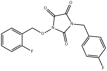 1-(4-FLUOROBENZYL)-3-[(2-FLUOROBENZYL)OXY]-1H-IMIDAZOLE-2,4,5(3H)-TRIONE Struktur