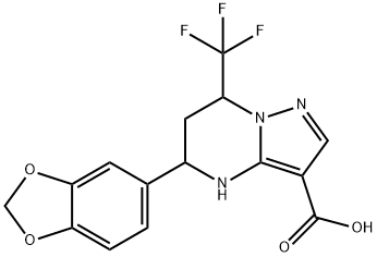 5-BENZO[1,3]DIOXOL-5-YL-7-TRIFLUOROMETHYL-4,5,6,7-TETRAHYDRO-PYRAZOLO[1,5-A]PYRIMIDINE-3-CARBOXYLIC ACID price.