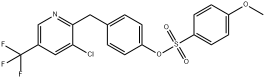 4-([3-CHLORO-5-(TRIFLUOROMETHYL)-2-PYRIDINYL]METHYL)PHENYL 4-METHOXYBENZENESULFONATE Struktur