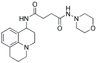 N-MORPHOLINO-4-OXO-4-[(2,3,6,7-TETRAHYDRO-(1H,5H)-BENZO[IJ]QUINOLIZIN-3-YL)AMINO]BUTANAMIDE Struktur