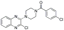 (4-CHLOROPHENYL)[4-(3-CHLOROQUINOXALIN-2-YL)PIPERAZINO]METHANONE Struktur