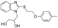 3-(2-([2-(4-METHYLPHENOXY)ETHYL]THIO)-1H-BENZIMIDAZOL-1-YL)PROPANE-1,2-DIOL Struktur