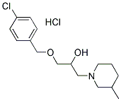 1-[(4-CHLOROBENZYL)OXY]-3-(3-METHYLPIPERIDIN-1-YL)PROPAN-2-OL HYDROCHLORIDE Struktur