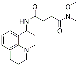 N-METHOXY-N-METHYL-4-OXO-4-[(2,3,6,7-TETRAHYDRO-(1H,5H)-BENZO[IJ]QUINOLIZIN-3-YL)AMINO]BUTANAMIDE Struktur