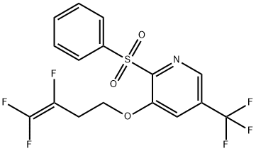 2-(PHENYLSULFONYL)-3-[(3,4,4-TRIFLUORO-3-BUTENYL)OXY]-5-(TRIFLUOROMETHYL)PYRIDINE Struktur