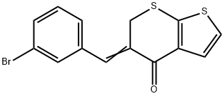 5-[(Z)-(3-BROMOPHENYL)METHYLIDENE]-4H-THIENO[2,3-B]THIOPYRAN-4(6H)-ONE Struktur