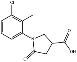 1-(3-CHLORO-2-METHYLPHENYL)-5-OXOPYRROLIDINE-3-CARBOXYLIC ACID Struktur