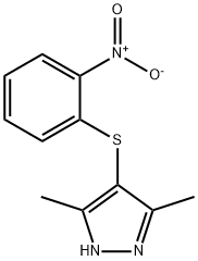 3,5-DIMETHYL-4-[(2-NITROPHENYL)THIO]-1H-PYRAZOLE Struktur