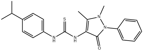 2,3-DIMETHYL-4-((((4-(ISOPROPYL)PHENYL)AMINO)THIOXOMETHYL)AMINO)-1-PHENYL-3-PYRAZOLIN-5-ONE Struktur