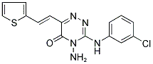 4-AMINO-3-(3-CHLOROANILINO)-6-[2-(2-THIENYL)VINYL]-1,2,4-TRIAZIN-5(4H)-ONE Struktur