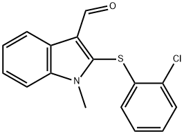 2-[(2-CHLOROPHENYL)SULFANYL]-1-METHYL-1H-INDOLE-3-CARBALDEHYDE Struktur