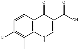 7-CHLORO-8-METHYL-4-OXO-1,4-DIHYDRO-QUINOLINE-3-CARBOXYLIC ACID Struktur