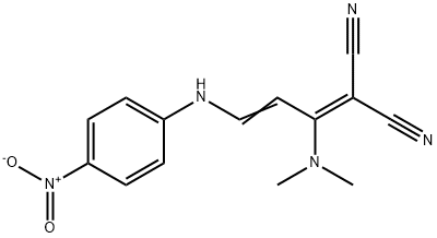 2-[1-(DIMETHYLAMINO)-3-(4-NITROANILINO)-2-PROPENYLIDENE]MALONONITRILE Struktur