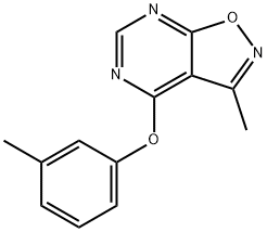 3-METHYL-4-(3-METHYLPHENOXY)ISOXAZOLO[5,4-D]PYRIMIDINE Struktur