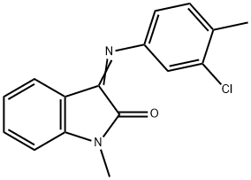 3-[(3-CHLORO-4-METHYLPHENYL)IMINO]-1-METHYL-1,3-DIHYDRO-2H-INDOL-2-ONE Struktur