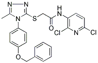 N1-(2,6-DICHLORO-3-PYRIDYL)-2-((4-[4-(BENZYLOXY)PHENYL]-5-METHYL-4H-1,2,4-TRIAZOL-3-YL)SULFANYL)ACETAMIDE Struktur