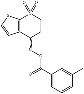 4-([(3-METHYLBENZOYL)OXY]IMINO)-3,4-DIHYDRO-1LAMBDA6-THIENO[2,3-B]THIOPYRAN-1,1(2H)-DIONE Structure