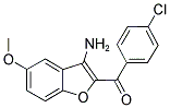 (3-AMINO-5-METHOXY-BENZOFURAN-2-YL)-(4-CHLORO-PHENYL)-METHANONE Struktur