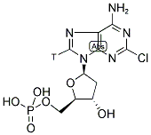 2-CHLORO 2'-DEOXYADENOSINE 5'-MONOPHOSPHATE, DISODIUM SALT, [8-3H]- Struktur